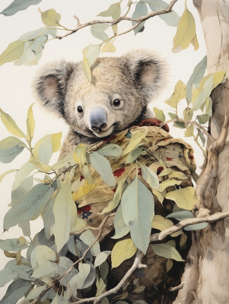 Storybook Animal Watercolour Koala 3