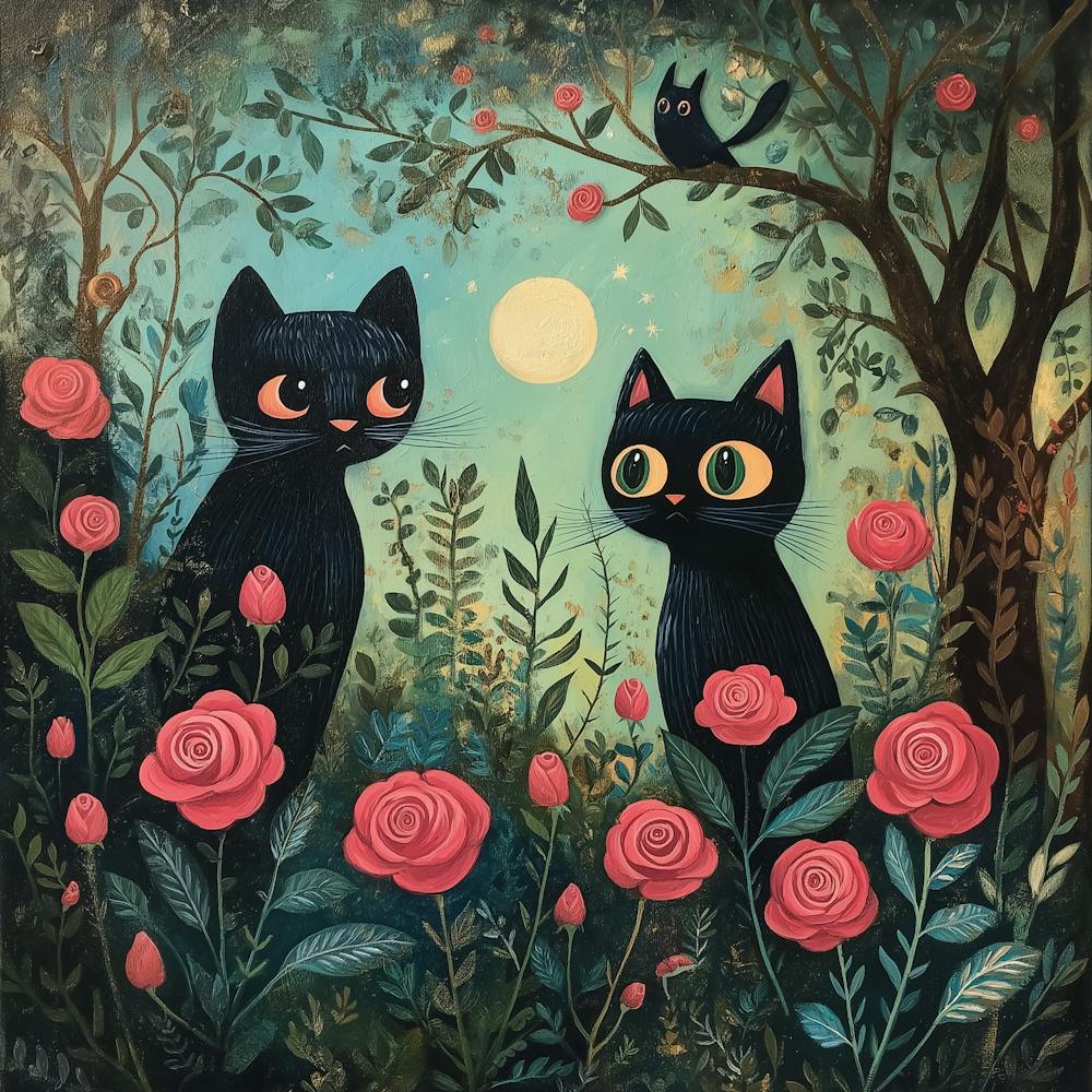 Cats In The Garden