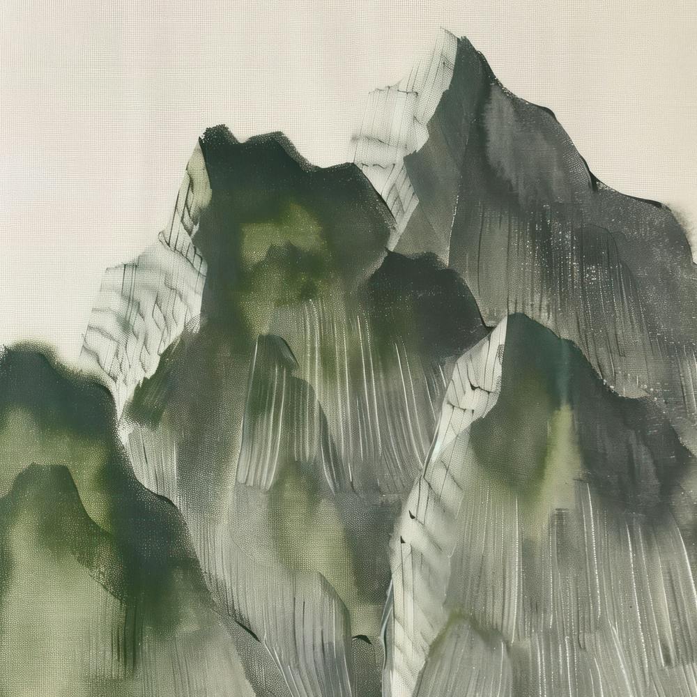 Japanese Watercolour Of Mount Kita 4