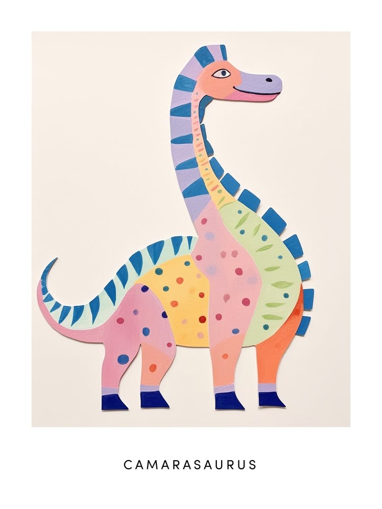 Nursery Dinosaur Art Camarasaurus 3 Poster