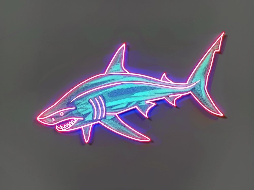 Neon Red Mako Shark 5