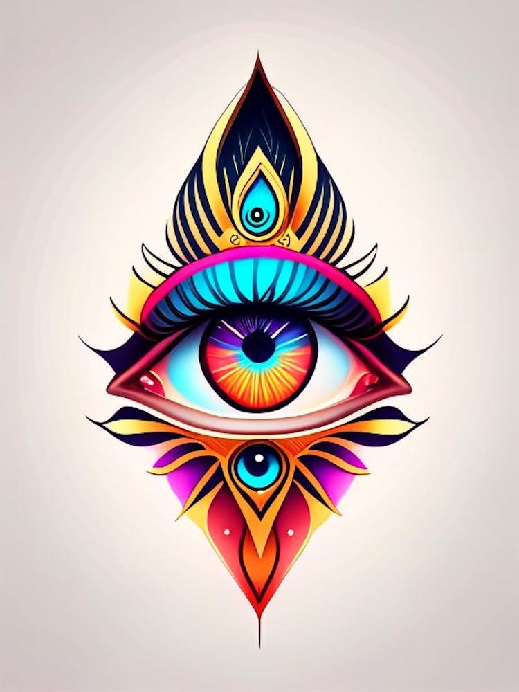 Digital Art, Symbol, Third Eye Tattoo 1