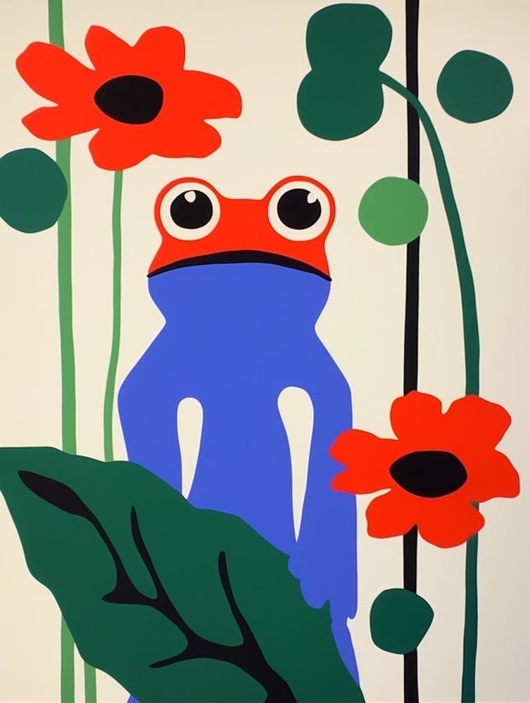 Art animalier coloré pour enfants - Grenouille 2