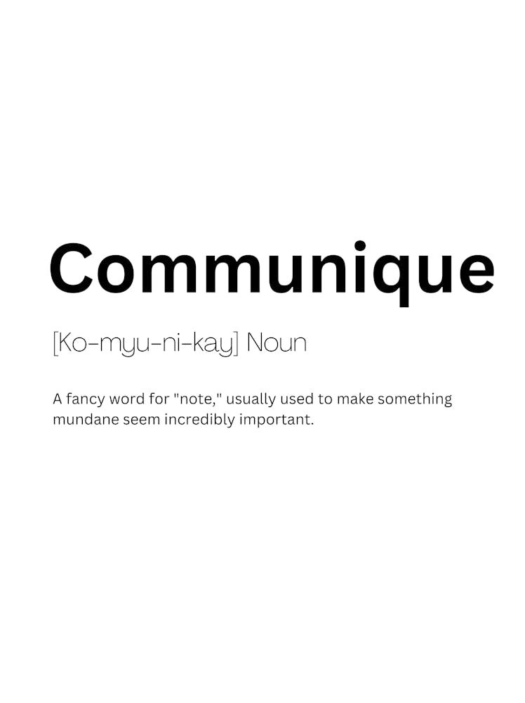 Communique Definition Meaning