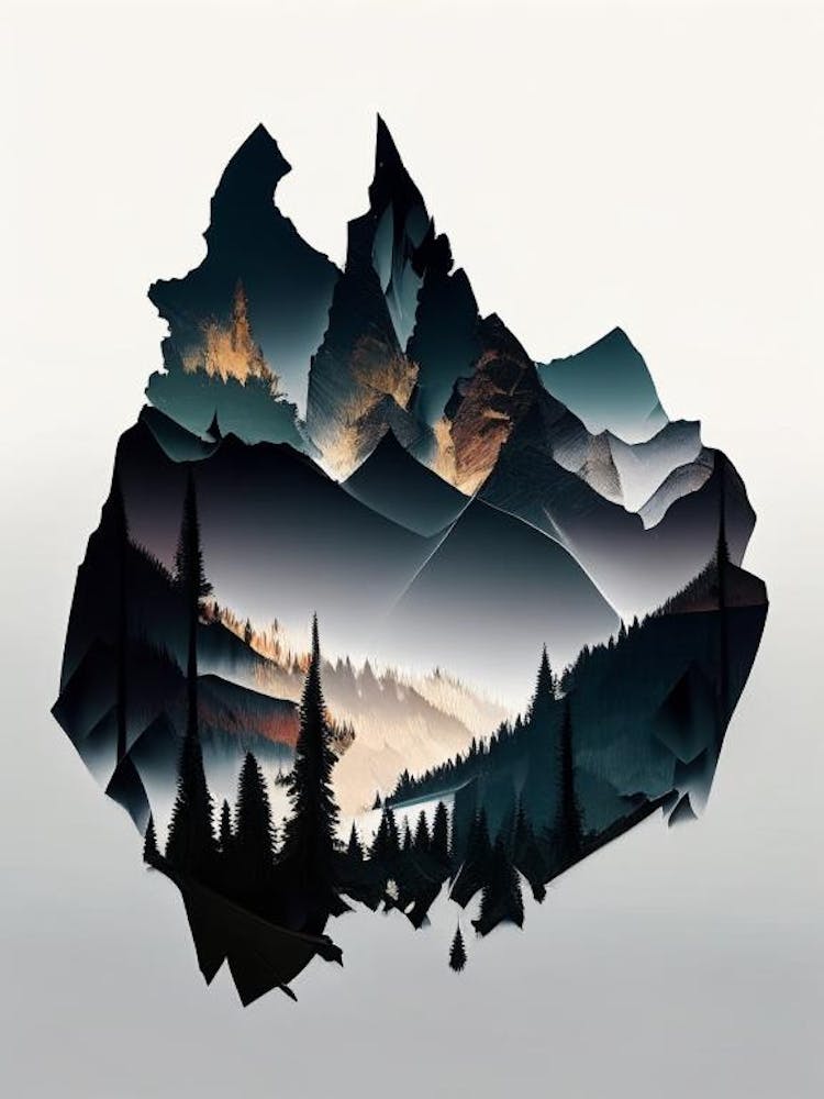 Banff National Park Canada Cut Out PaperII