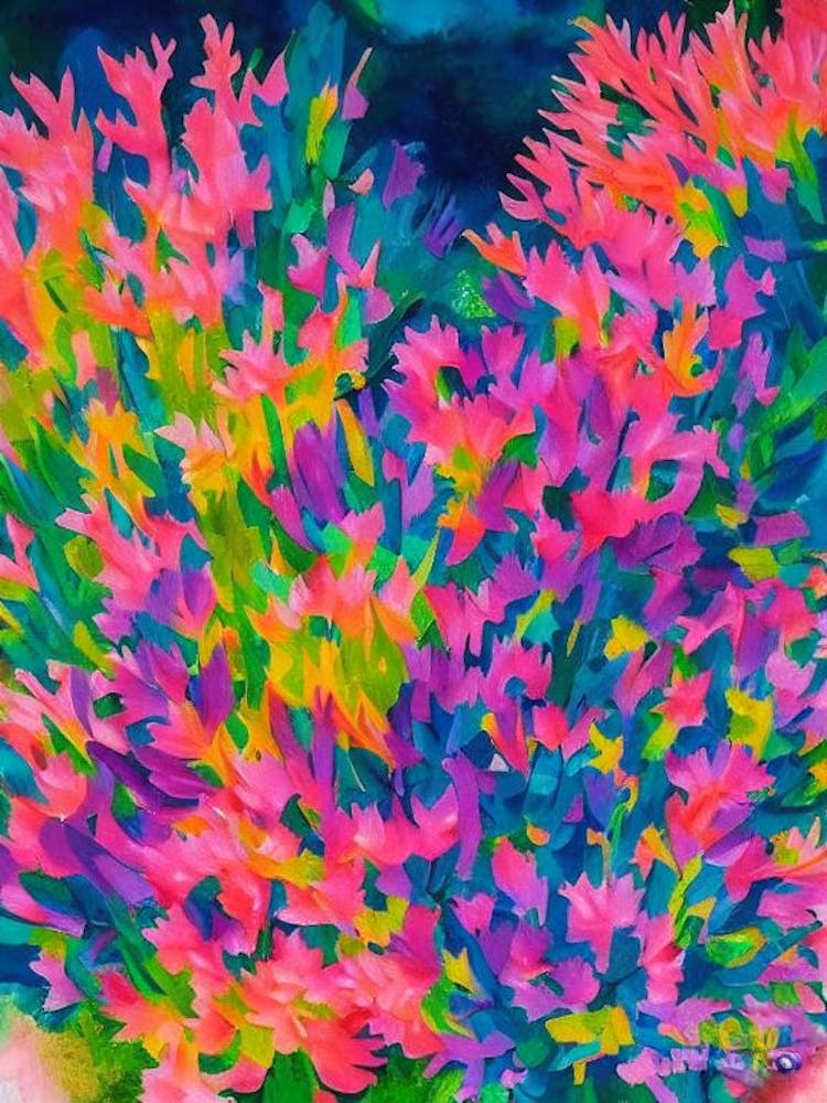 Acropora Tenella Vibrant Painting