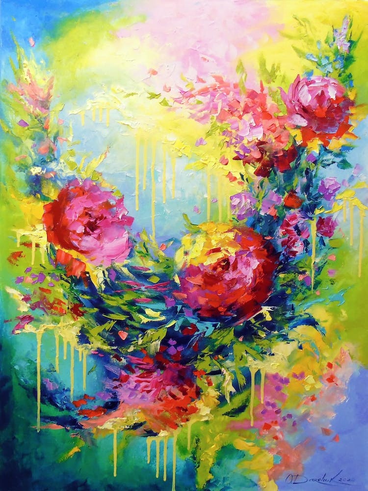 Abstract blooming happiness