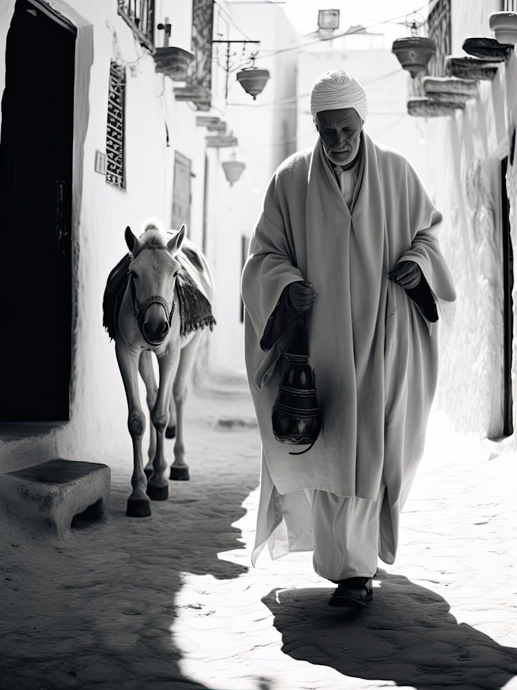 Chefchaouen, Morocco, Black And White Photography 4
