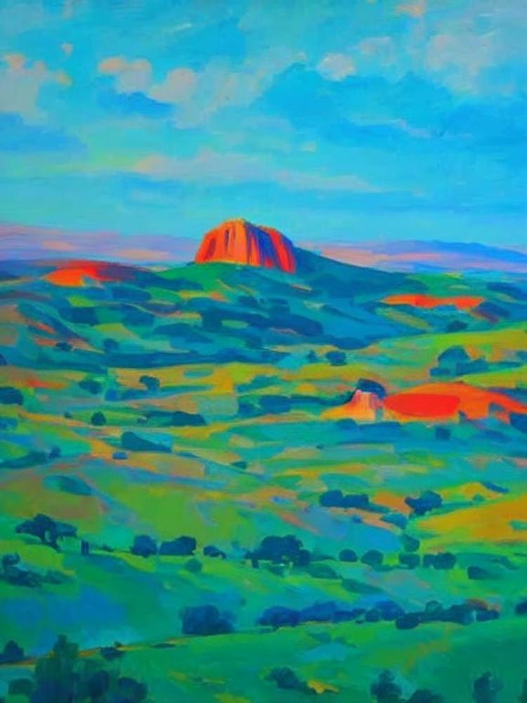 Göreme National Park Turkey Blue Oil Painting 2 