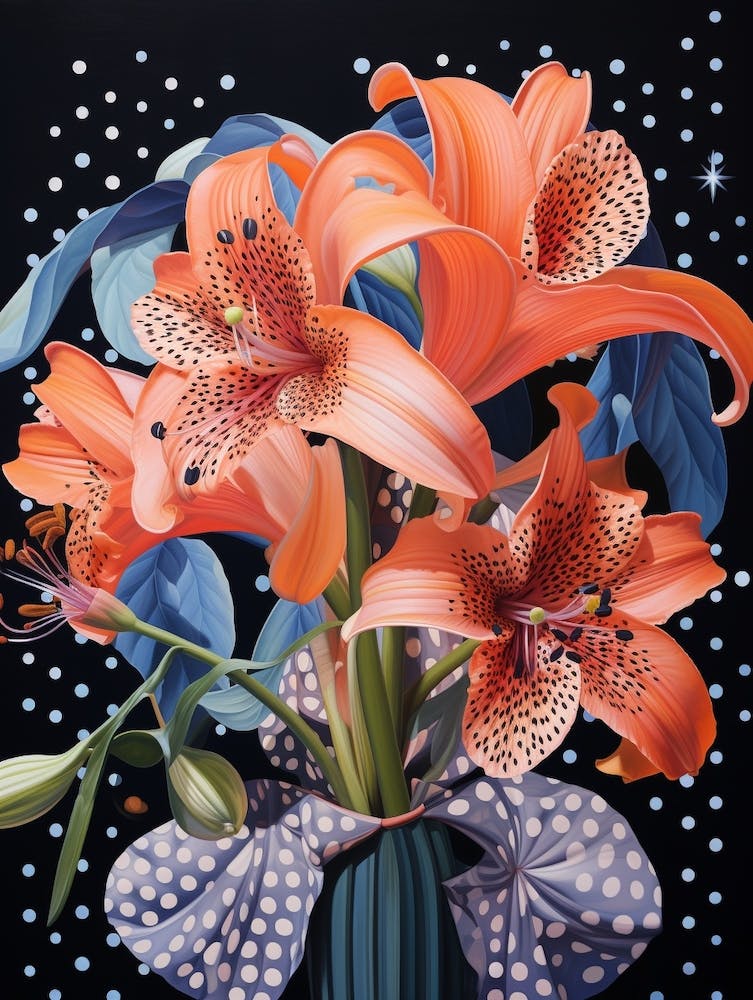 Surreal Florals Amaryllis 2 Flower Painting