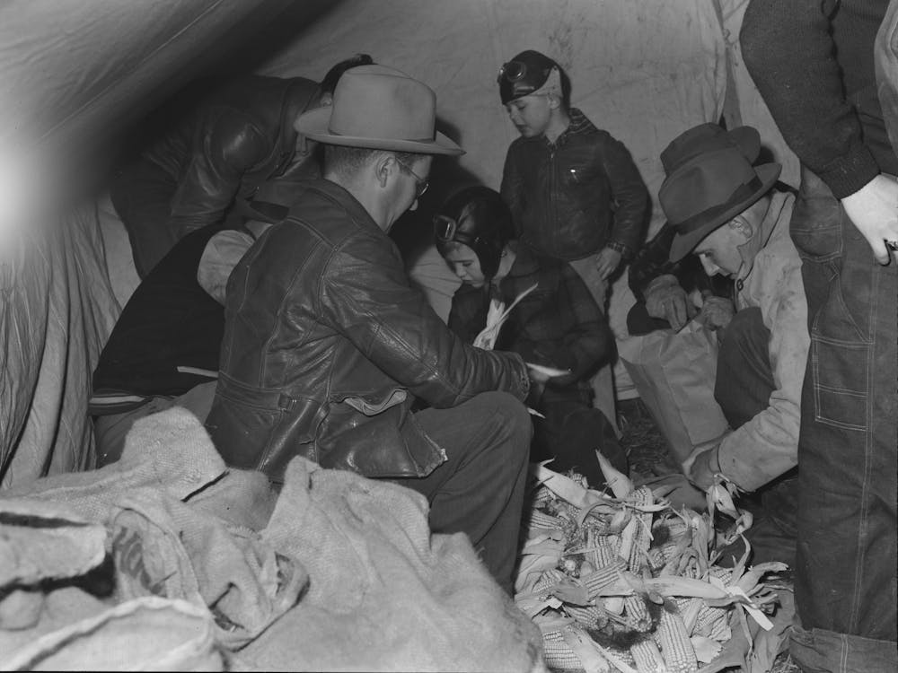Untitled Photo, Possibly Related To In The Judges Tent At Cornhusking Contest, Ontario, Oregon By Russell Lee