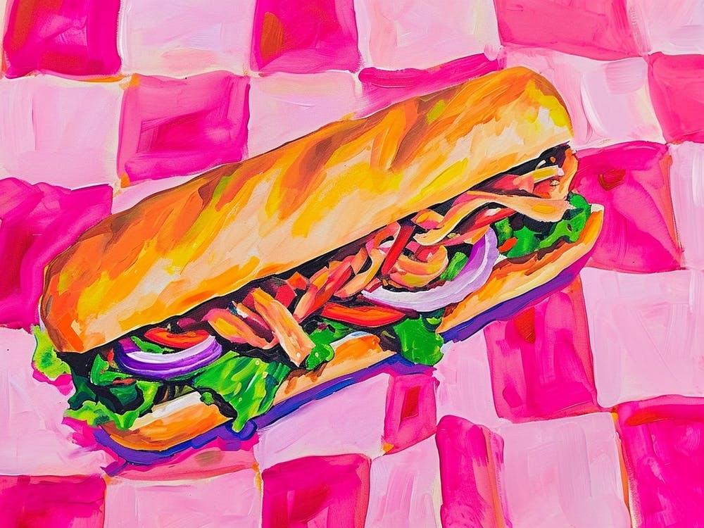 Bahn Mi Pink Checkerboard 1