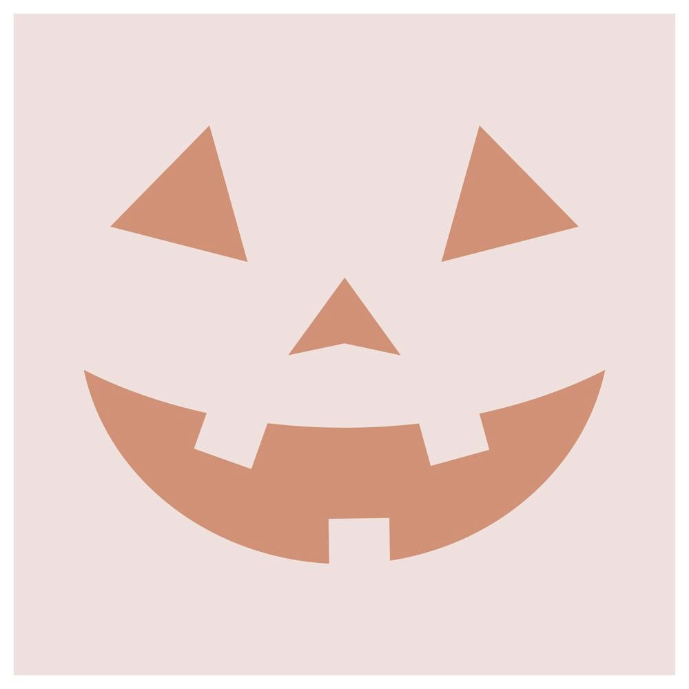 Joli visage de citrouille lanterne rose