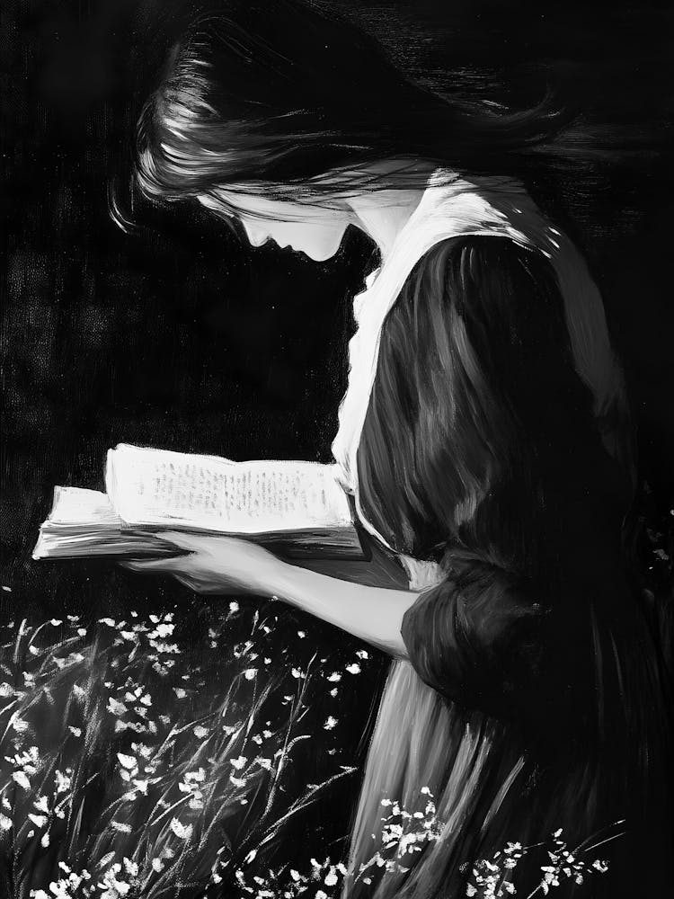 Girl Reading A Book 1