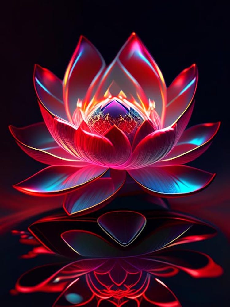 Red Lotus Holographic 1