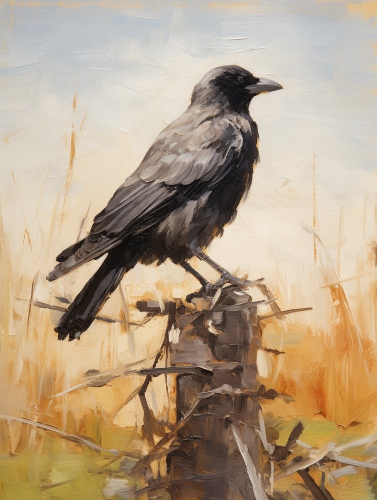 Bird Painting Crow 2