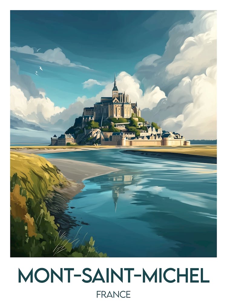 Affiche de voyage Mont Saint Michel