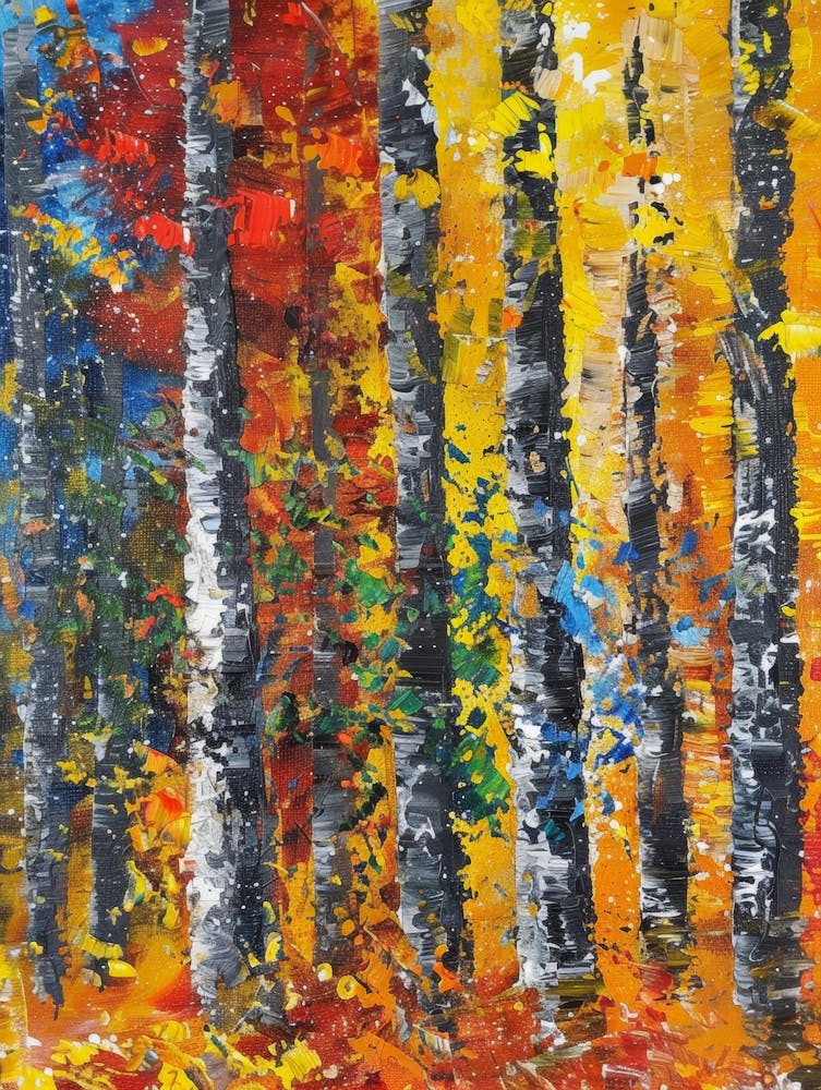 Birch Trees In Autumn 7