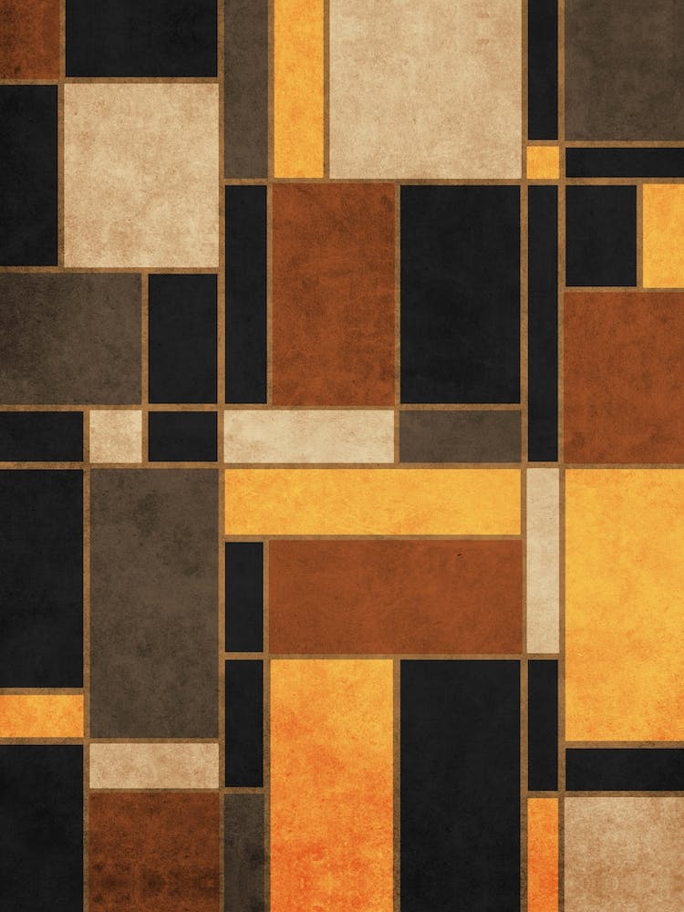 Earth Hues And Mondrian Black 2