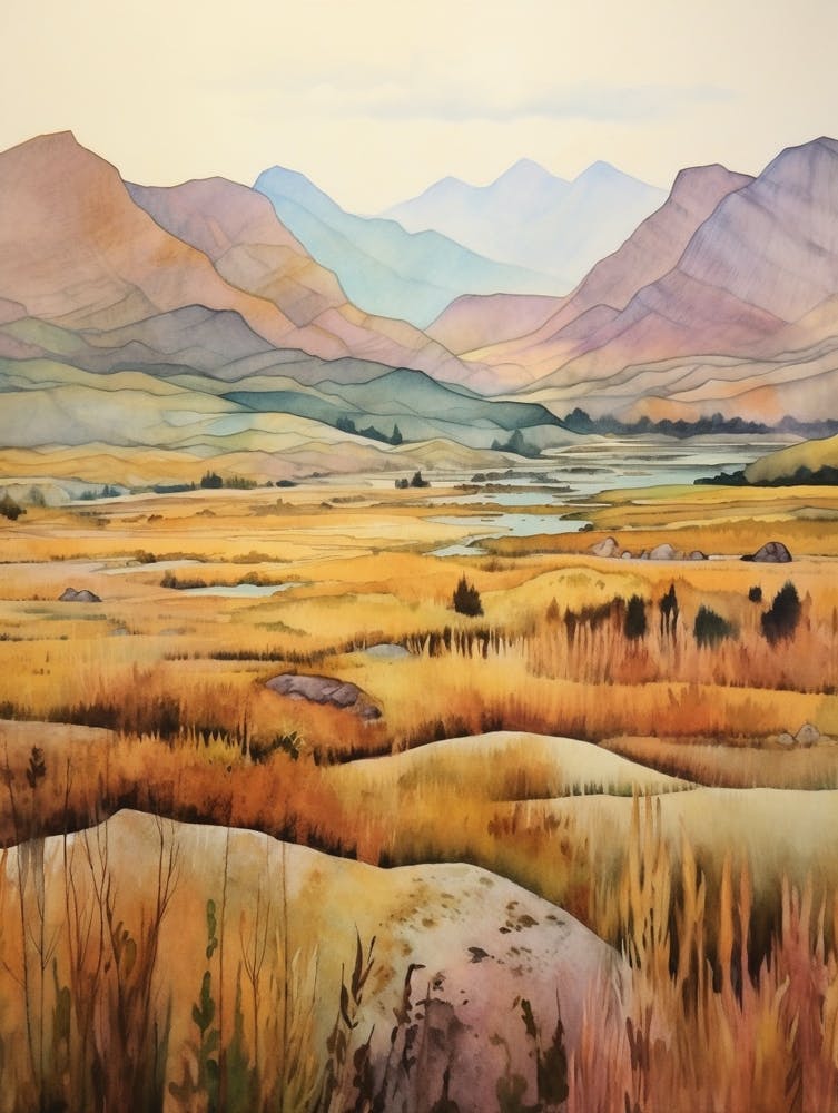 Autumn National Park Painting Kootenay National Park British Columbia Canada 4