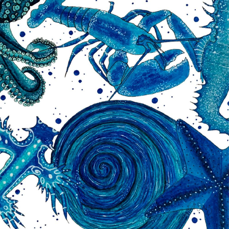 Blue Sea Animals. 1