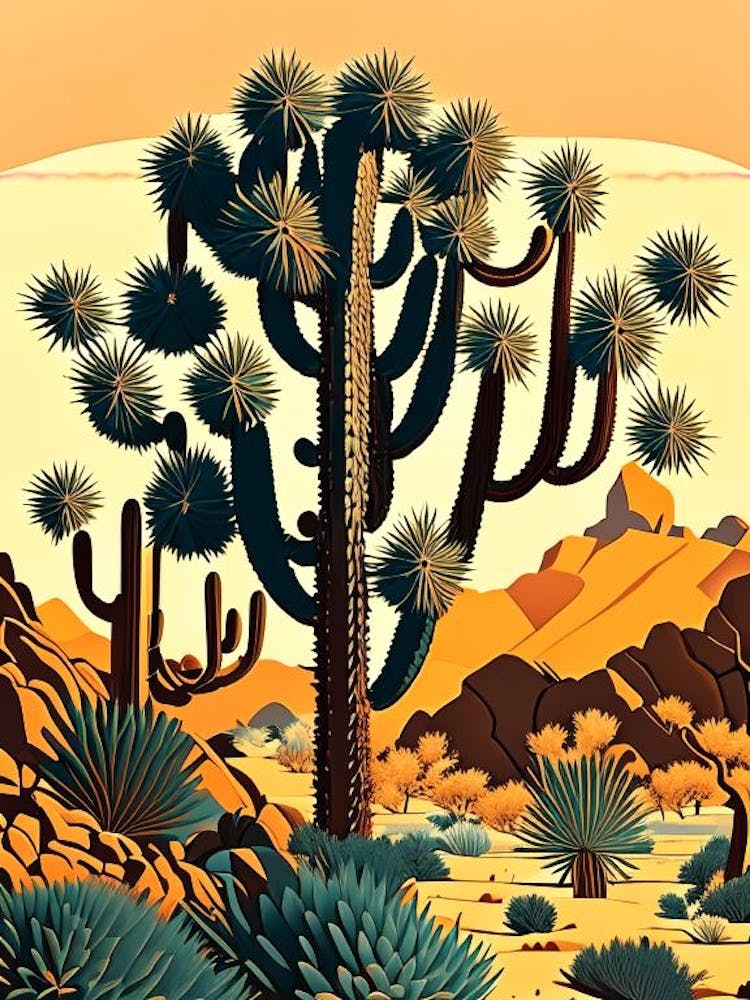 Joshua Tree Pattern Retro Illustration (8)