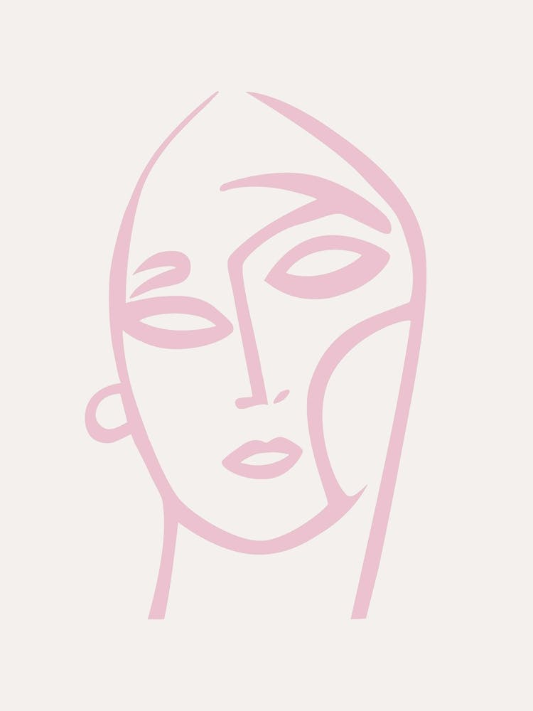 Abstract Pink Face 1
