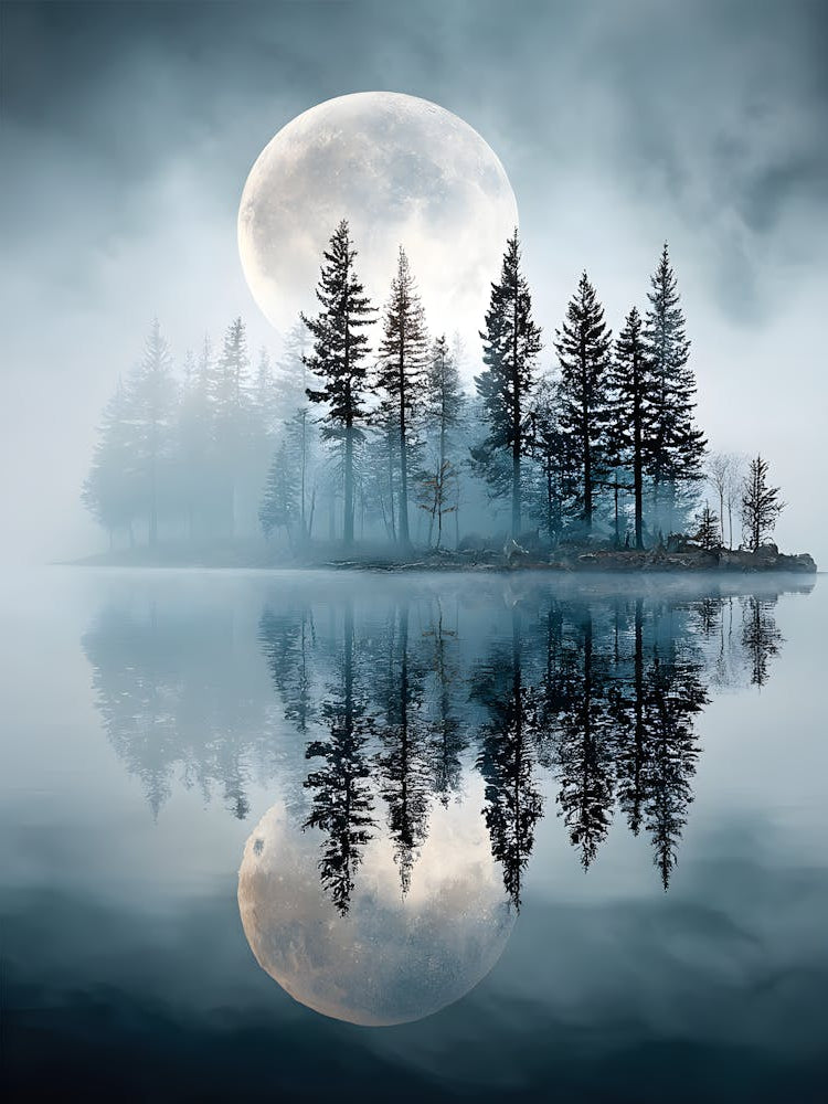 Fantastic Full Moon on the Lake 2