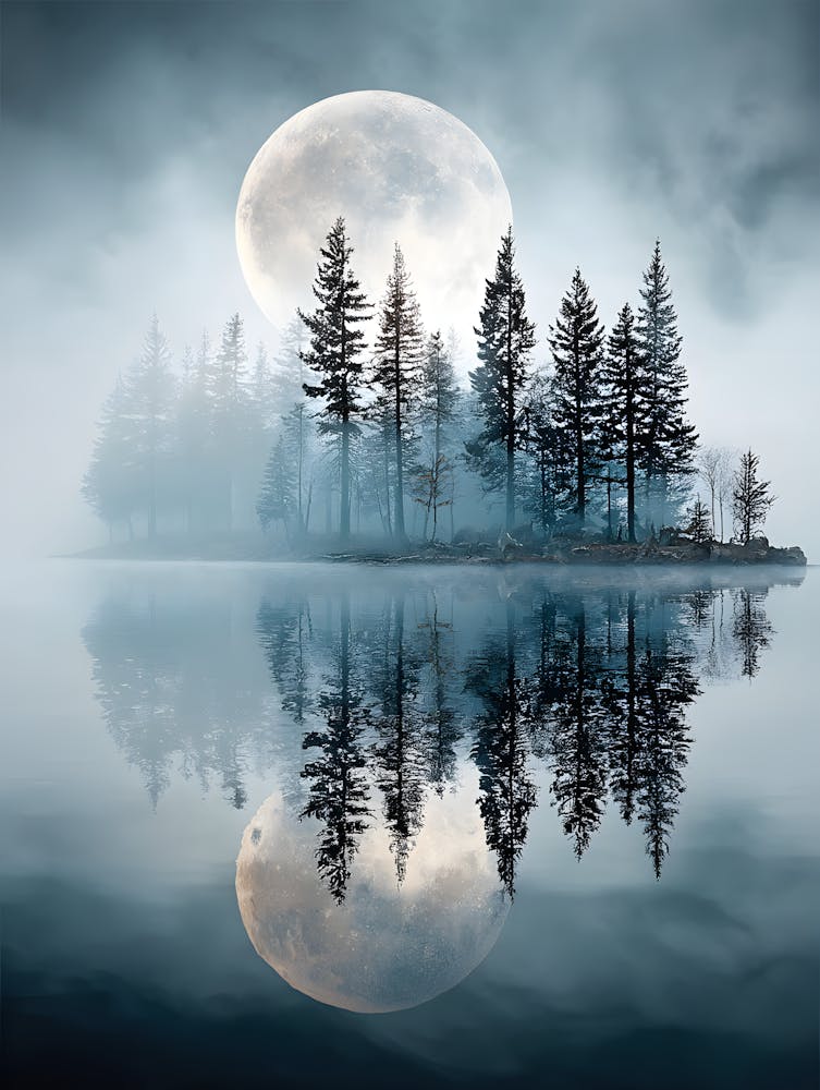 Fantastic Full Moon on the Lake 2