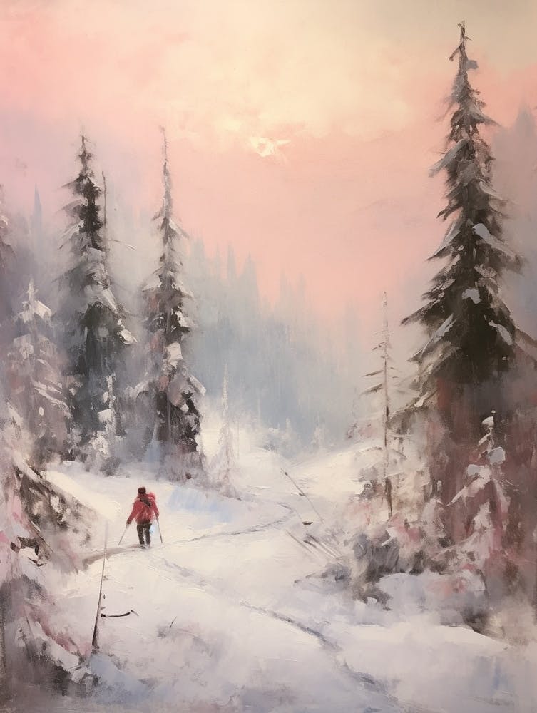 Dreamy Winter Painting Whistler Canada 3