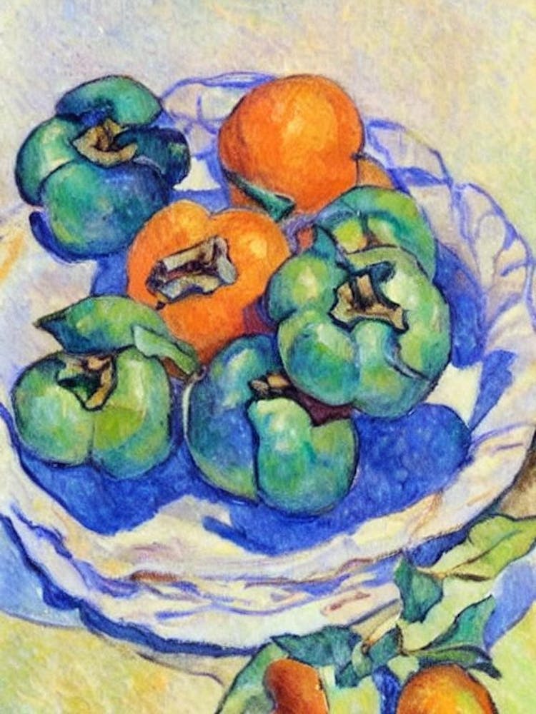 Persimmon 1 Vintage Sketch Fruit