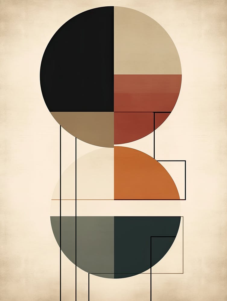 Whimsical Whirl; Boho Mid Century Spirals