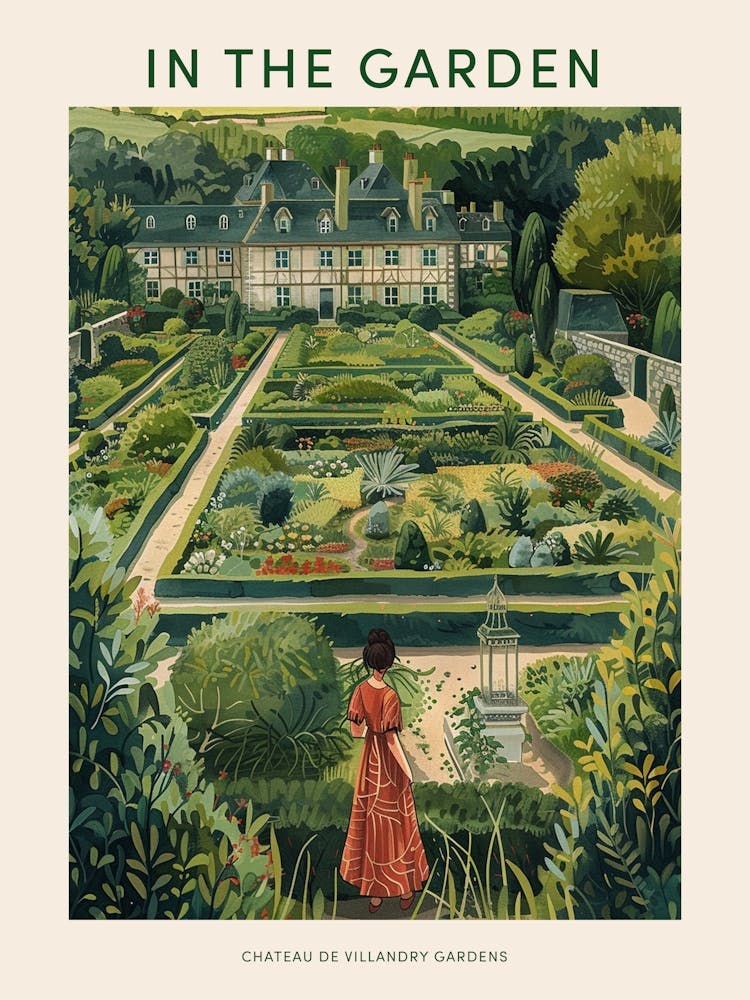 In The Garden Poster Chateau De Villandry Gardens France 2