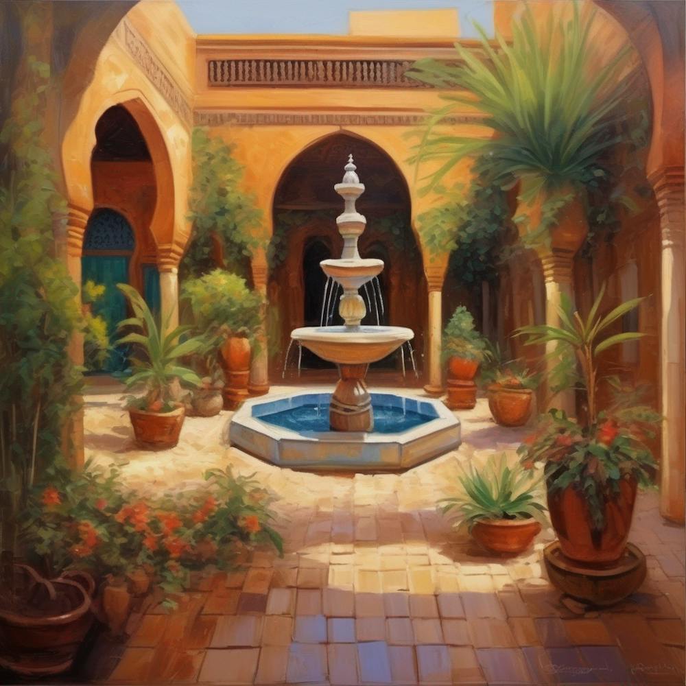 Fountain In The Courtyard