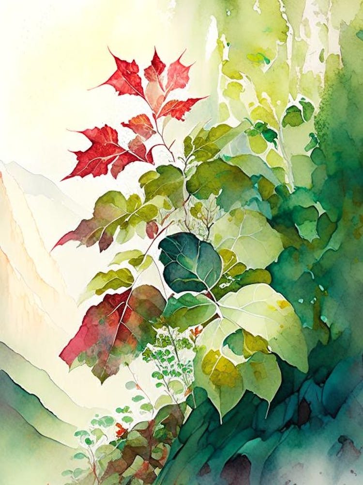 Poison Ivy In Rocky Mountains Landschaft Pop Art 4