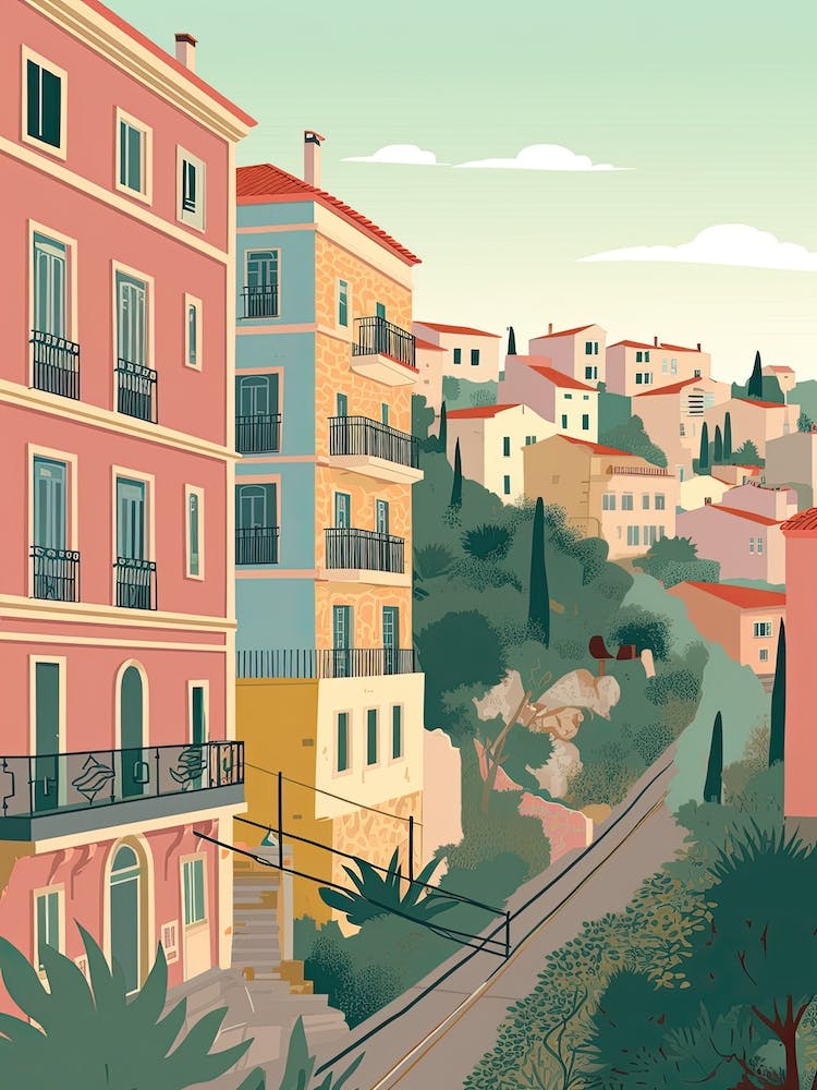 Algiers Algeria Travel Illustration 2