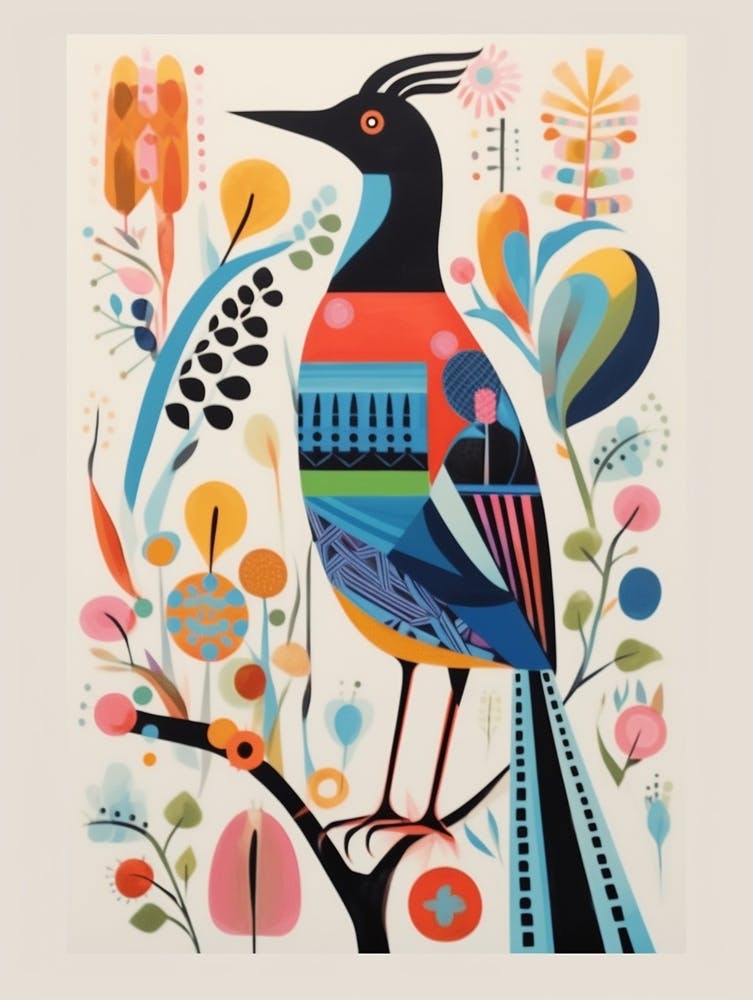 Farbenfroher Skandi-Vogel Kuckuck 4