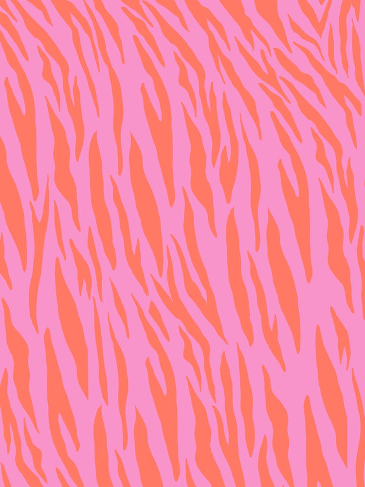 Pink and orange playful animal print