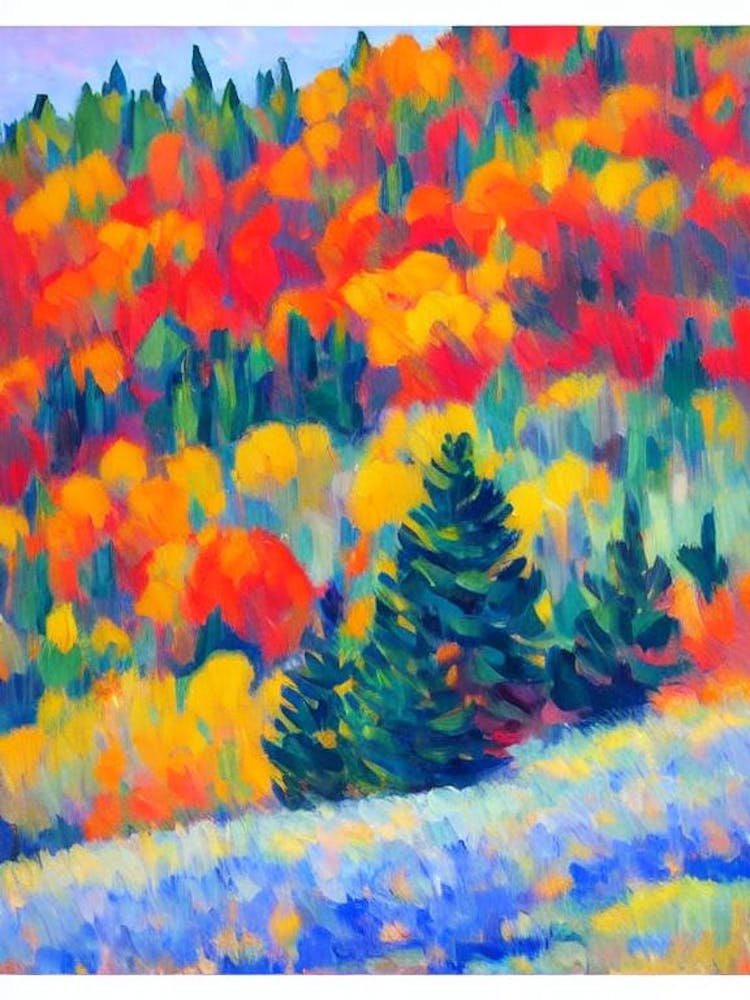 Colorado Blue 2 Spruce tree Abstract Block Colour