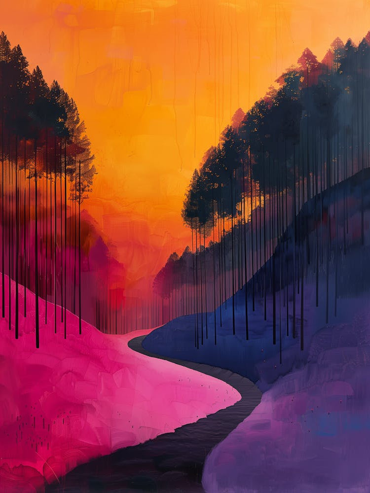 Sunset In The Woods 1