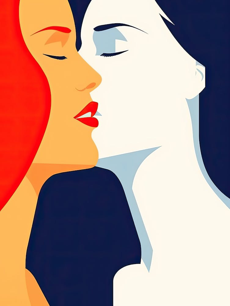 Femmes S'embrassant, Lesbienne