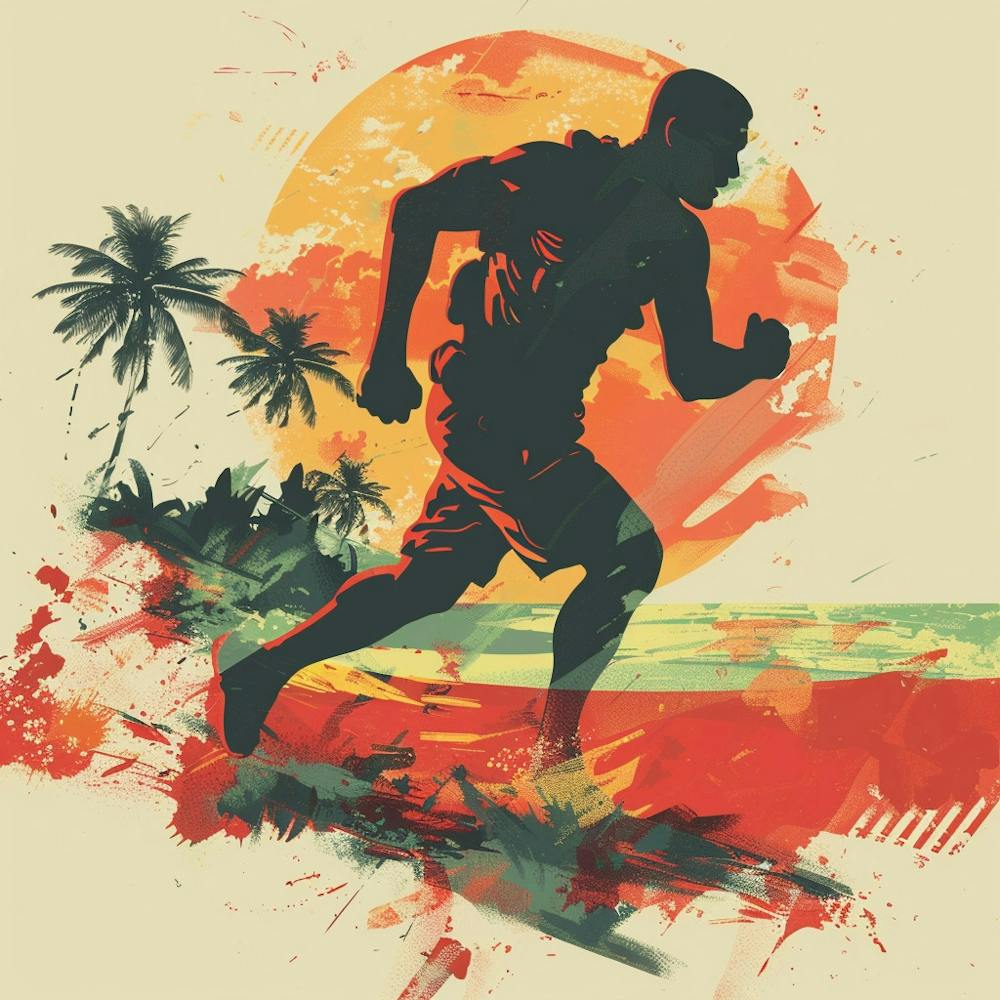 Runner At Sunset