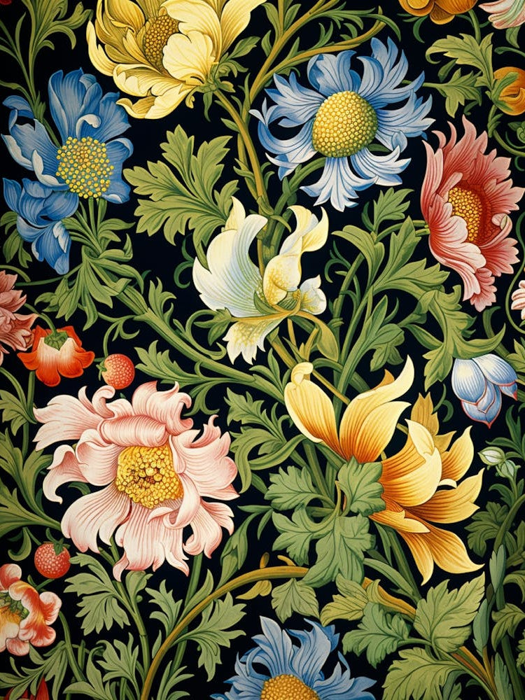William Morris Floral Wallpaper 11