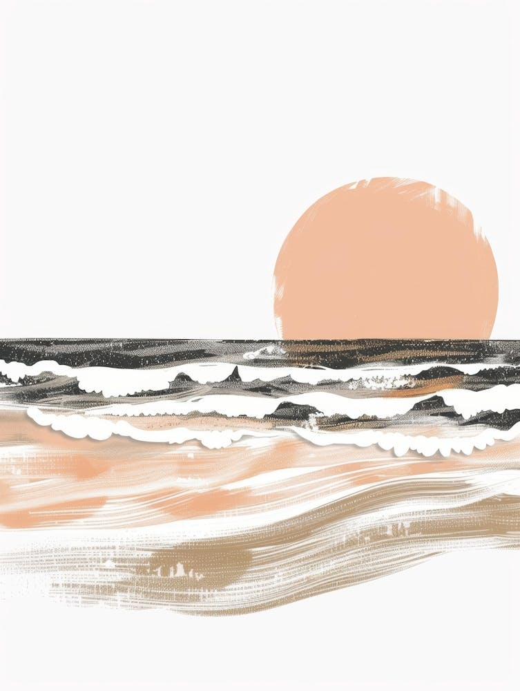 Sunset At The Beach Canvas Print