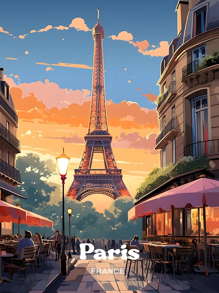 Paris France 8 Travel Poster 3 4 Resize