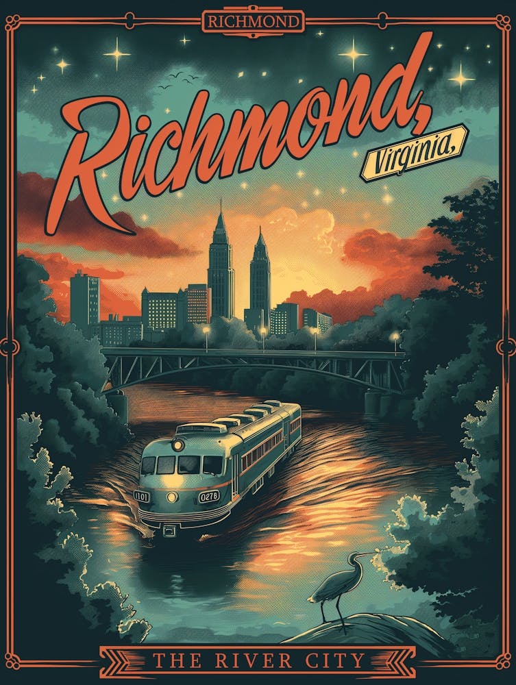 Richmond, Virginia Vintage Poster