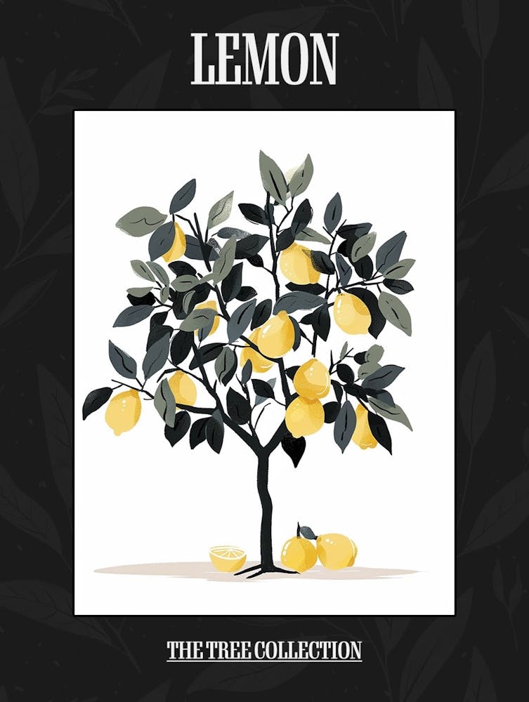 Lemon Tree Pixel Illustration 4 Poster