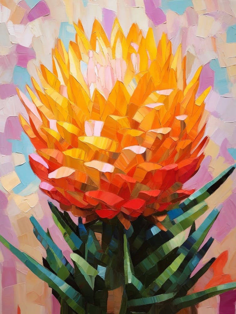 Cactus Painting Golden Barrel 1