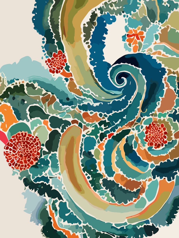 Sea Slug Vintage Graphic Watercolour