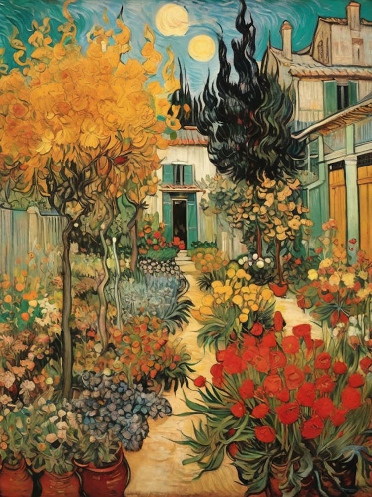 Garden At Night art print